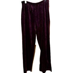 2 Piece Set‎ Laura Tyler Pants and Blouse Velvet XL  Long Sleeve Mock Turtleneck